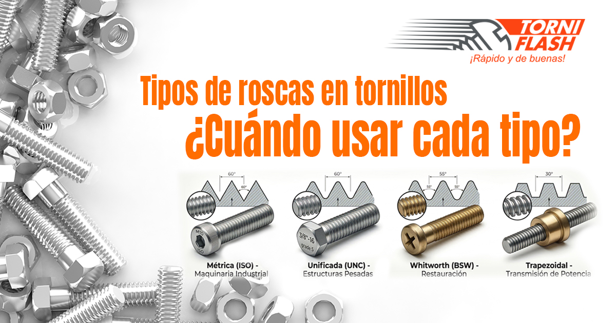 Tipos-de-roscas-en-tornillos,-cuándo-usar-cada-tipo
